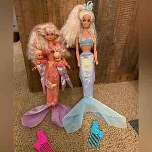 Rare Vintage Mermaid Barbie and Skipper